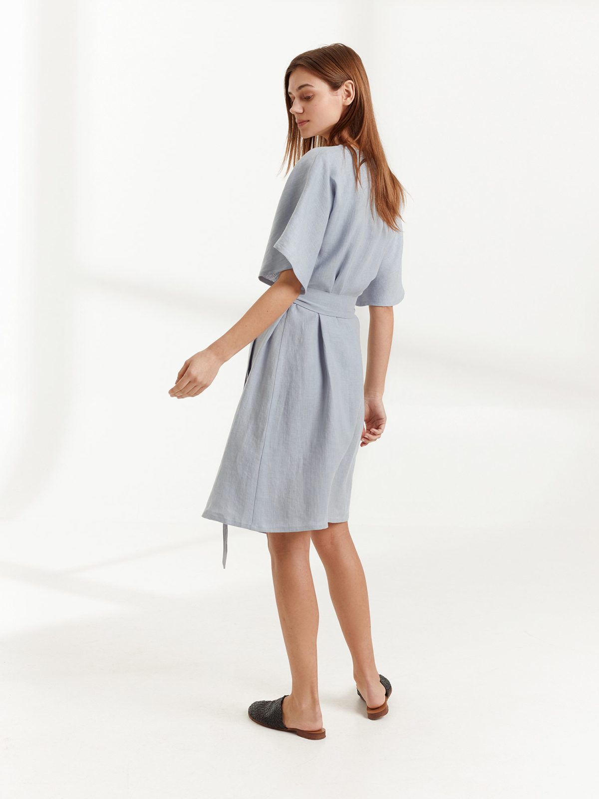 MARY Linen Wrap Dress