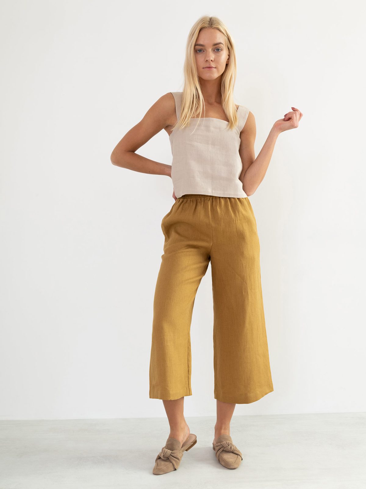 RILEY Wide Leg Linen Pants