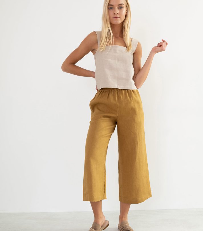 RILEY Wide Leg Linen Pants