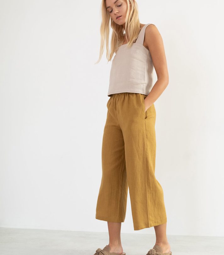 RILEY Wide Leg Linen Pants