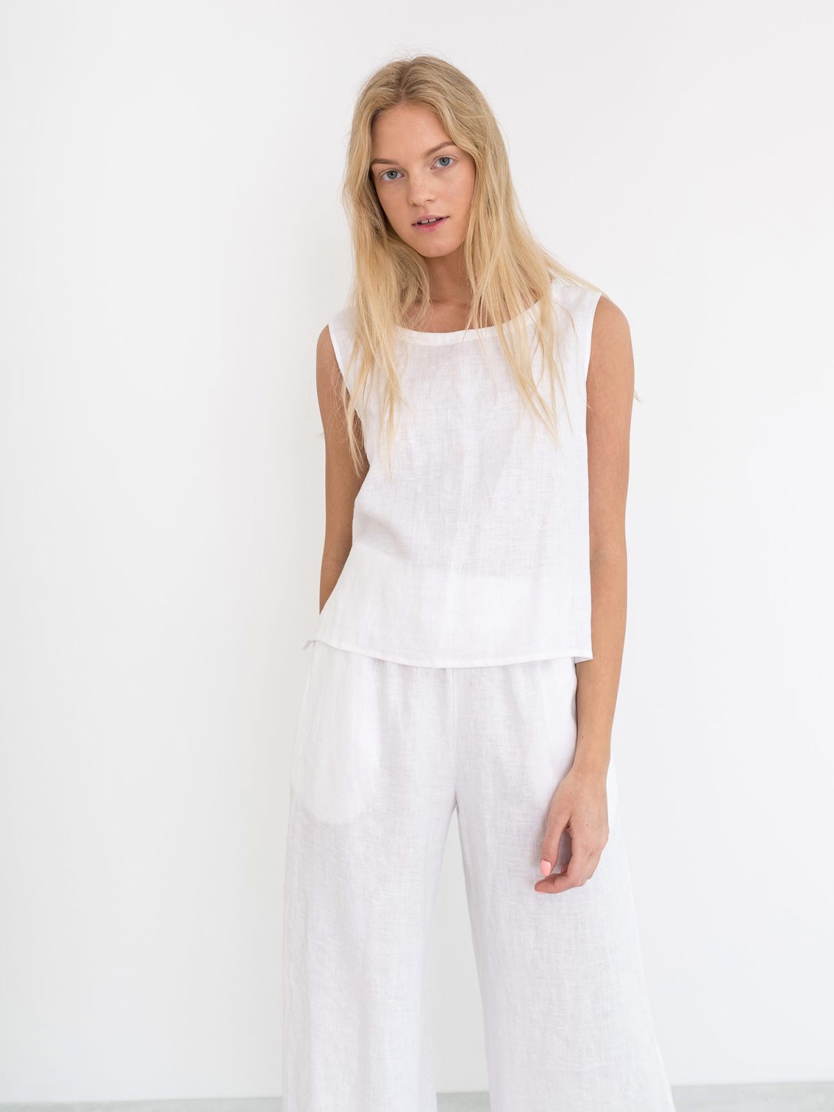 RILEY Wide Leg Linen Pants