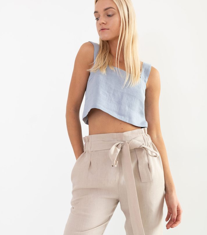 NOAH High Waisted Linen Pants